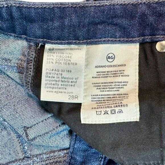 AG ADRIANO GOLDSCHMIED The Stilt Cigarette Skinny Leg Jeans Women Sz. 28 R Blue - Picture 14 of 15